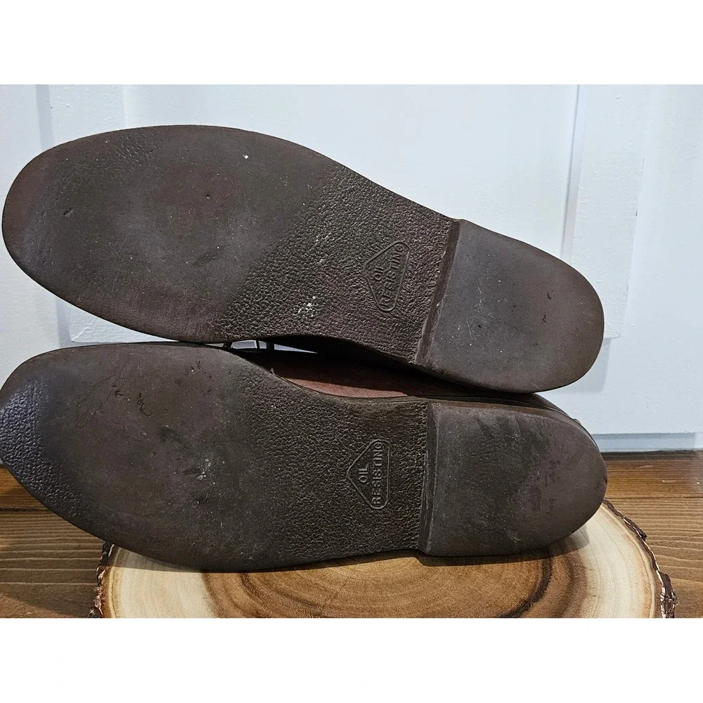 VTG Russell Moccasin Co 11 1/2 Brown Leather Chukka Boots Moc Toe Made in USA